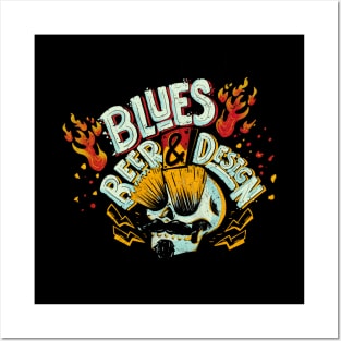 Blues Beer and design Posters and Art